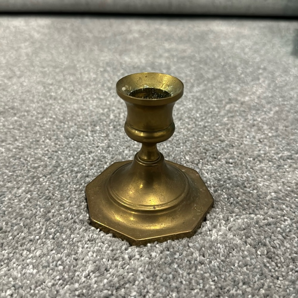 Vintage Brass Candle Stick Holder w
